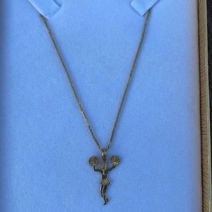 Cheerleader pendant with chain